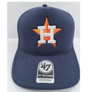 '47 Houston Astros Navy Blue Trucker Hat Mens Snapback Adjustable Baseball MLB
